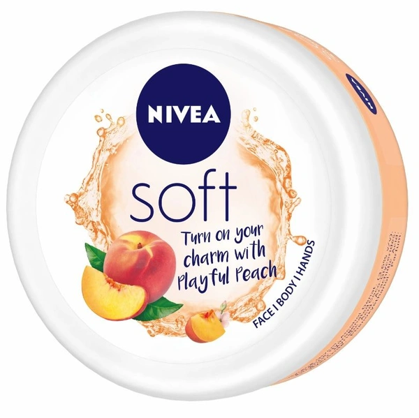Nivea Light Moisturizer Cream - Soft Playful Peach, 200 ml