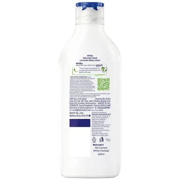 Nivea Naturally Good Body Lotion - For Dry Skin, Natural Lavender, 200 ml