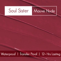 Nykaa All Day Matte Waterproof, Transfer Proof, 12H Liquid Lipstick - Soul Sister(2.1ml)