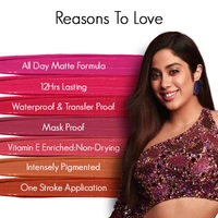 Nykaa All Day Matte Waterproof, Transfer Proof, 12H Liquid Lipstick - Dream Wife(2.1ml)
