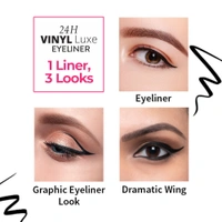 Nykaa Cosmetics 24h Vinyl Luxe Eyeliner - Black Granite 001(1.7ml)