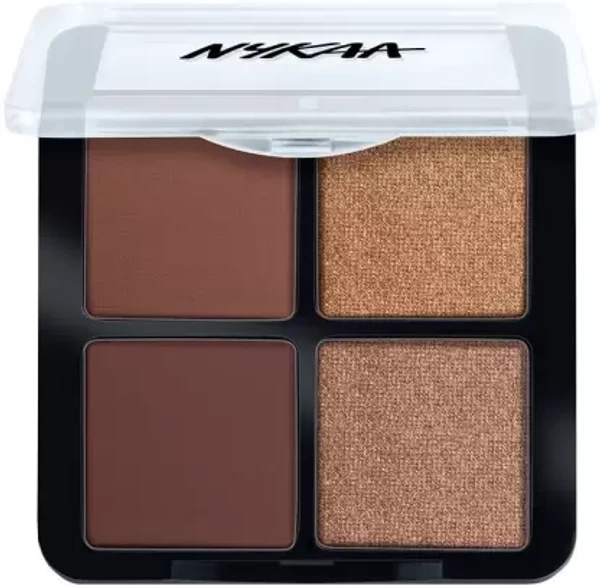 Nykaa Cosmetics Eyes On Me! 4 in 1 Quad Eyeshadow Palette - Desk to Date