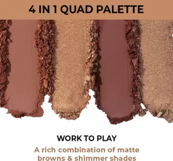 Nykaa Cosmetics Eyes On Me! 4 in 1 Quad Eyeshadow Palette - Desk to Date