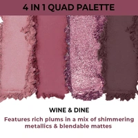 Nykaa Cosmetics Eyes On Me 4 in 1 Quad Eyeshadow Palette - Wine & Dine(5gm)