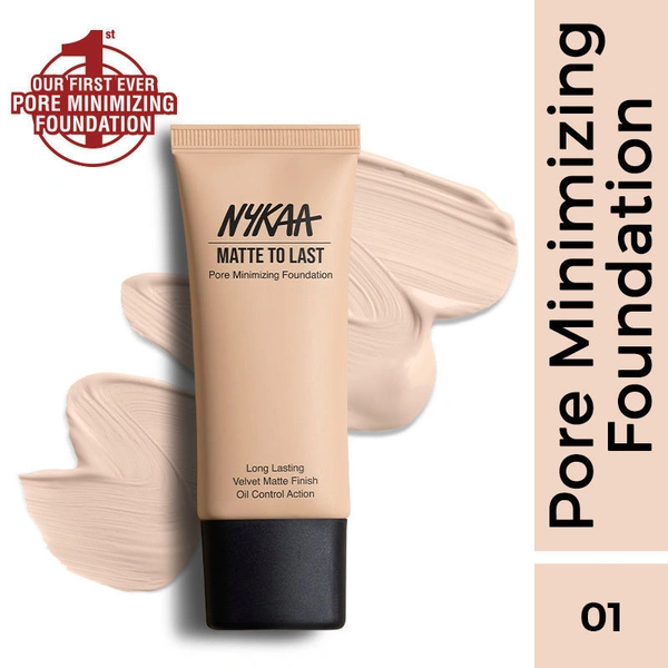 Nykaa Cosmetics Matte to Last Pore Minimizing Foundation - 01N Light (30ml)