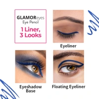 Nykaa Glamoreyes Colour Eye Pencil Kajal - Blue Hex 01(1.2g)