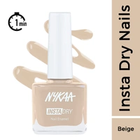 Nykaa Insta Dry Fast Drying Nail Enamel Polish Almond Archive 348 - Beige(9ml)