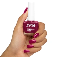 Nykaa Insta Dry Fast Drying Nail Enamel Polish Magenta Mention 338 - Magenta(9ml)