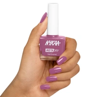 Nykaa Insta Dry Fast Drying Nail Enamel Polish Raspberry Regram 341 - Raspberry Pink(9ml)