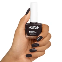Nykaa Insta Dry Fast Drying Nail Enamel Polish Throwback Taupe 333 - Charcoal(9ml)