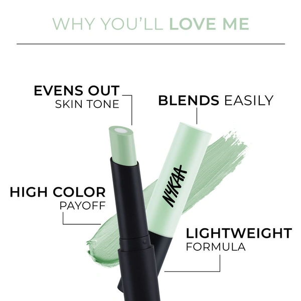 Nykaa InstaBlur Color Corrector Stick - Green (3.5g)