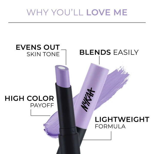 Nykaa InstaBlur Color Corrector Stick - Lavender (3.5g)