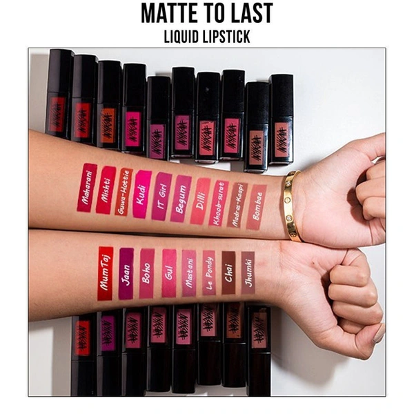 Nykaa Matte to Last Transfer Proof Liquid Lipstick - Guwa Hottie 03(5ml)