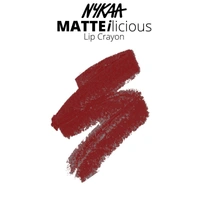 Nykaa Matte-illicious Lip Crayon Lipstick with Free Sharpener - Perfect Plum-02(2.8g)