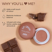 Nykaa Moisturising Macaron Lip Balm With Shea Butter, Almond Oil & Vitamin E - Chocolate Hazelnut(8gm)