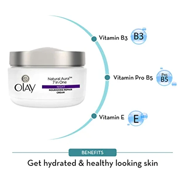 Olay Natural Aura 7 In One Night Nourishing Repair Cream