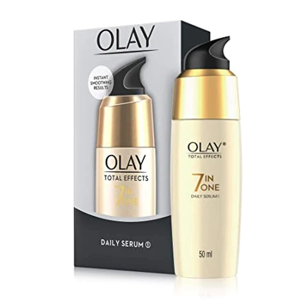 Olay Total Effects Serum |With Vitamin C, B5, Niacinamide, Green Tea |Fights 7 Signs Of Ageing For Glowing, Hydrated And Younger Looking Skin |Suitable For Normal, Dry, Oily &amp; Combination Skin |50 Ml