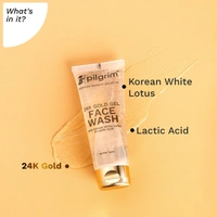 Pilgrim 24K Gold Gel Face Wash, 80 ml 2.7 fl. oz. | Enhances Natural Glow | Evens Skin Tone | Gentle Skin Polishing Effect