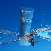 Pilgrim Swiss Aqua Rush Hydrating Face Wash, 100.0 ml 3.4 fl. oz. | Delivers Flawless Hydrated Skin | Gentle & Effective Exfoliation | Has Activated Hydrogen Water