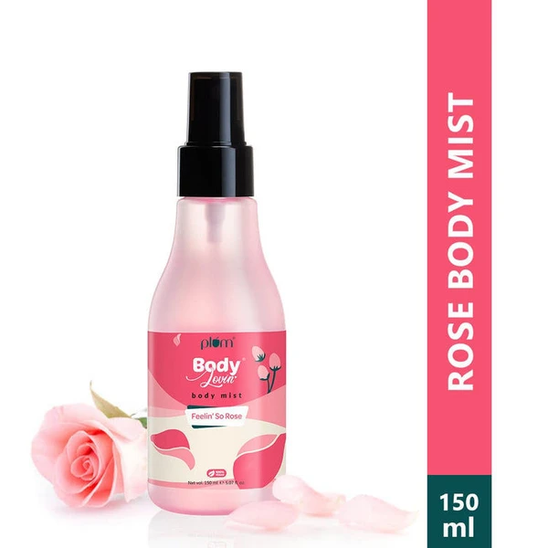 Plum BodyLovin' Feelin' So Rose Body Mist, Musky Rose Fragrance, 150 ml