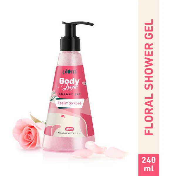 Plum BodyLovin' Feelin' So Rose Shower Gel, Musky Rose Fragrance, 240 ml