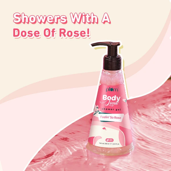 Plum BodyLovin' Feelin' So Rose Shower Gel, Musky Rose Fragrance, 240 ml