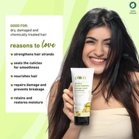 Plum Olive & Plant Keratin Damage Repair Conditioner - Hydrates & Conditions Hair, Contains Olive Oil, Plant Keratin, Macadamia Oil & Shea Butter, 175 ml