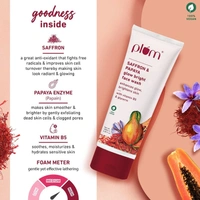 Plum Saffron & Papaya Glow Bright Face Wash, 100 ml | Non-Drying, Gel-Based, Sulphate-Free Face Wash | For All Skin Types | 100% Vegan