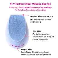 Praush Beauty Praush Bloggers Favourite Original Microfiber premium Makeup Sponge Blender For Contour And Baking, Super Soft, Latex Free, Aqua Blue