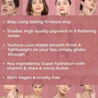 Praush Beauty PRAUSH (Formerly Plume) Luxe Matte Liquid Lipstick Super Hydrating and Long Lasting, Insta Sista