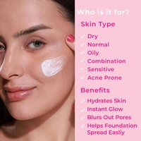 Praush Beauty Praush Silk Blur Moisturising & Hydrating Primer 50 Gm, With Hyaluronic Acid And Avocado Extracts, Pink