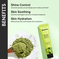 QUENCH Matcha Better Anti-Shine Moisturizer with Matcha Green Tea, Licorice Root & Cica | Skin-Rejuvenating Formula for Oil & Acne Control | Made In Korea (15ml)