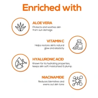 RENEE Glowscreen SPF 50 Sunscreen Cream - 50ml, PA++++ UVA & UVB Protection, Hyaluronic Acid & Vitamin C Enriched | Non-Greasy, Quick Absorbing Matte Formula, No White Cast - Ultimate Skin Protection