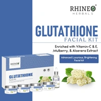Rhineo Herbals Glutathione Facial Kit, Brightening Facial Kit For Glowing Brightening & Blemish Free Clear Skin With Mulberry & Aloevera Extract, Paraben & Sulfate Free For Men Women