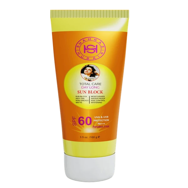 Shahnaz Husain Total Care Day Long Sun Block Ð¯?? SPF-60 Ð¯?? 100g