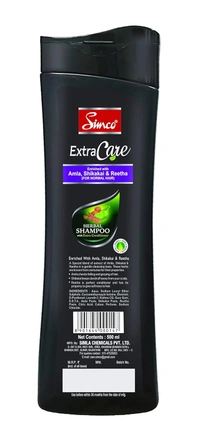 Simco Extra Care Amla, Shikakai & Reetha Shampoo | Herbal Shampoo with Extra Conditioner | Suitable for All Hair Types, 500 ml