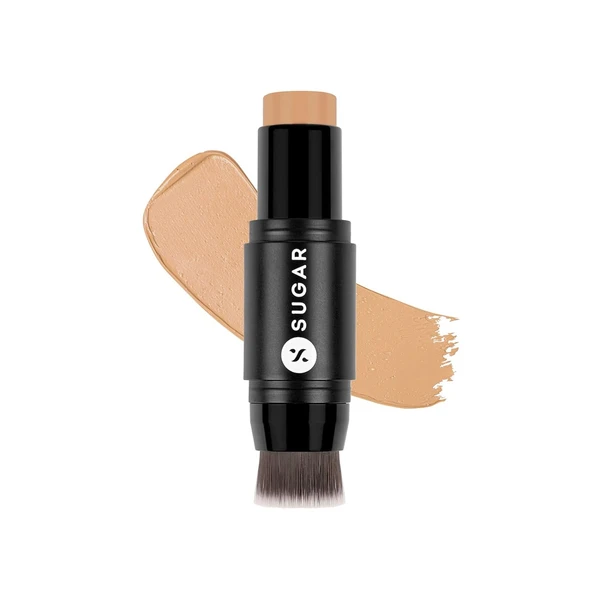 SUGAR Cosmetics Ace Of Face Foundation Stick - Waterproof, Full Coverage Foundation for Women with Inbuilt Brush | Mini - 7 g