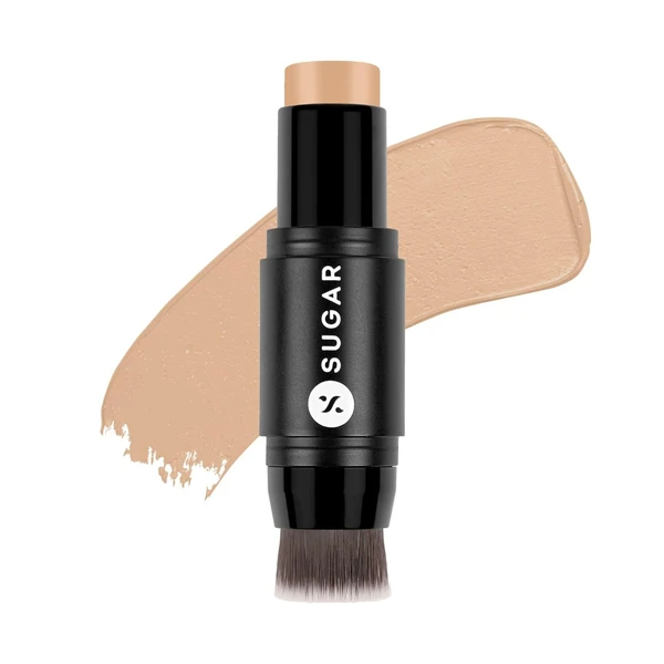 SUGAR Cosmetics Ace Of Face Foundation Stick - Waterproof, Full Coverage Foundation for Women with Inbuilt Brush | Mini - 7 g