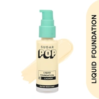 Sugar POP SUGAR POP Liquid Foundation Ð¯?? 01 Cashew for Fair to Medium Skin Tone | Full coverage | 10HR Stay | Lightweight & Water-resistant | 30 ML