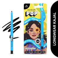 Sugar POP SUGAR POP Longwear Kajal Matte Finish, Intense Dark Kohl Kajal, Smudge Proof, Water Proof, Single Stroke Velvet Finish Lasts Up To 16Hrs - 01 Black