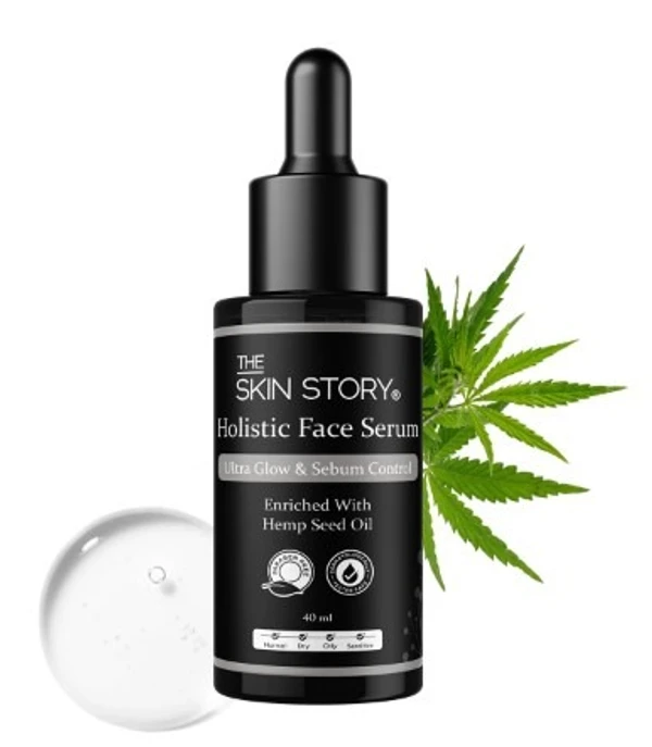 The Skin Story THE SKIN STORY - Holistic Hemp Serum | Ultra Light Serum for Ultra Glow | Sebum Control | All Skin Types