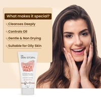 The Skin Story Pore Cleansing Face Wash - 100ml | Removes Excess Oil and Impurities | French Clay, Rosehip Oil, and Witch Hazel Formula | Clay-Based, Paraben-Free | Suitable for Both Women & Men, Idea