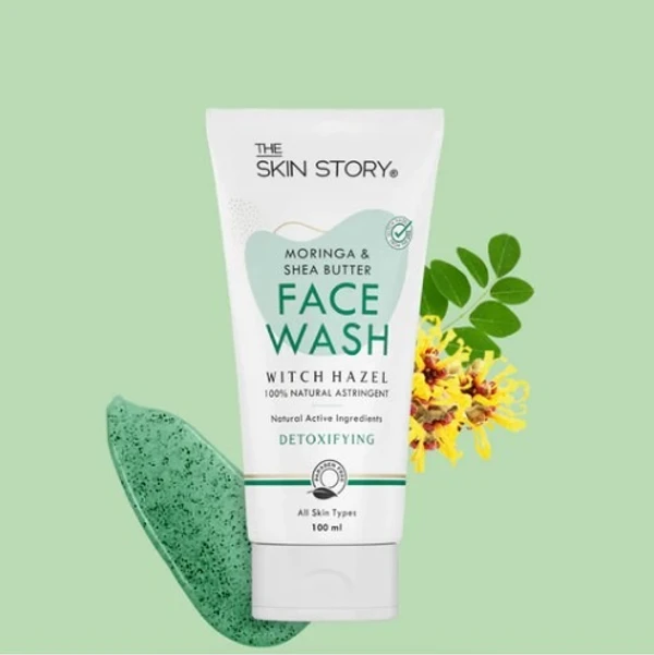 The Skin Story THE SKIN STORY - Pore Cleansing Facewash | Non-Drying & Moisturising | All Skin Types | Moringa & Shea Butter | 100ml