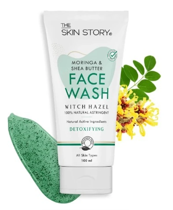 The Skin Story THE SKIN STORY - Pore Cleansing Facewash | Non-Drying & Moisturising | All Skin Types | Moringa & Shea Butter | 100ml