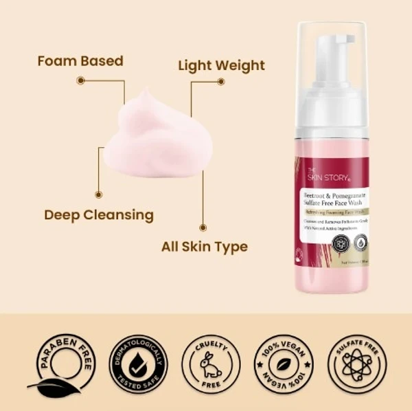 The Skin Story THE SKIN STORY - Pore Cleansing Foaming Face Wash With Beetroot & Pomegranate