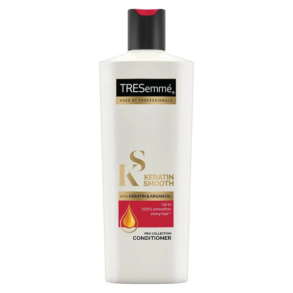 Tresemme Keratin Smooth, Conditioner, 190ml, for Smoother, Shinier Hair, with Keratin & Moroccan Argan Oil, Nourishes & Controls Frizz, up to 72 Hours, for Men & Women