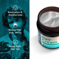 USTRAA Hair Cream for Men - For Daily Use with Light Hold- Style & nourishment | Wheat Germ Oil | Wild Flax Seed Extracts | Moisturizes Hair | Non-sticky, Sulphate & Paraben FREE