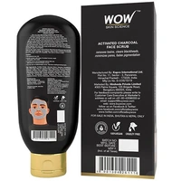 Wow Skin Science Activated Charcoal Face Scrub, 100 ml