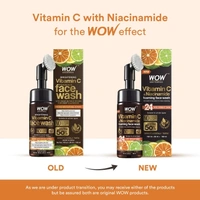 Wow Skin Science Vitamin C & Niacinamide Foaming Face Wash with built-in Face Brush for deep Cleansing 150ml | upto 24 hours Bright Skin | Suitable for all Skin Types