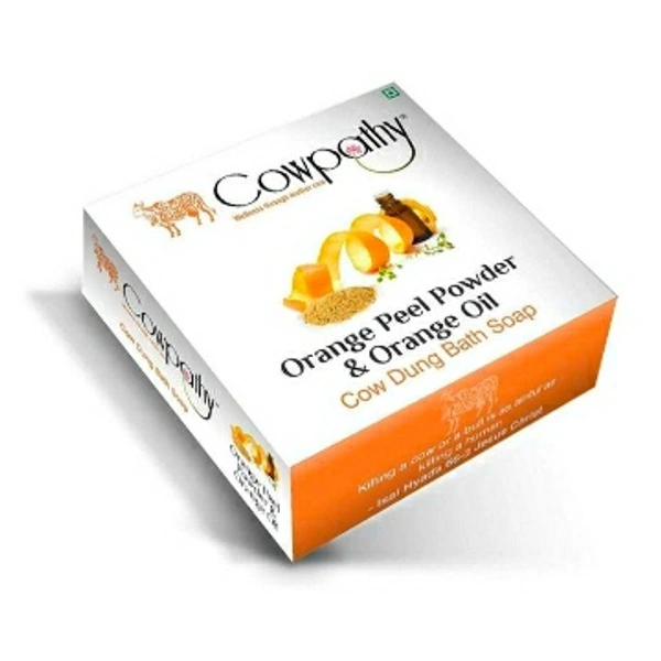 Panchgavya Bath Soap Orange Peel Powder & Orange Oil